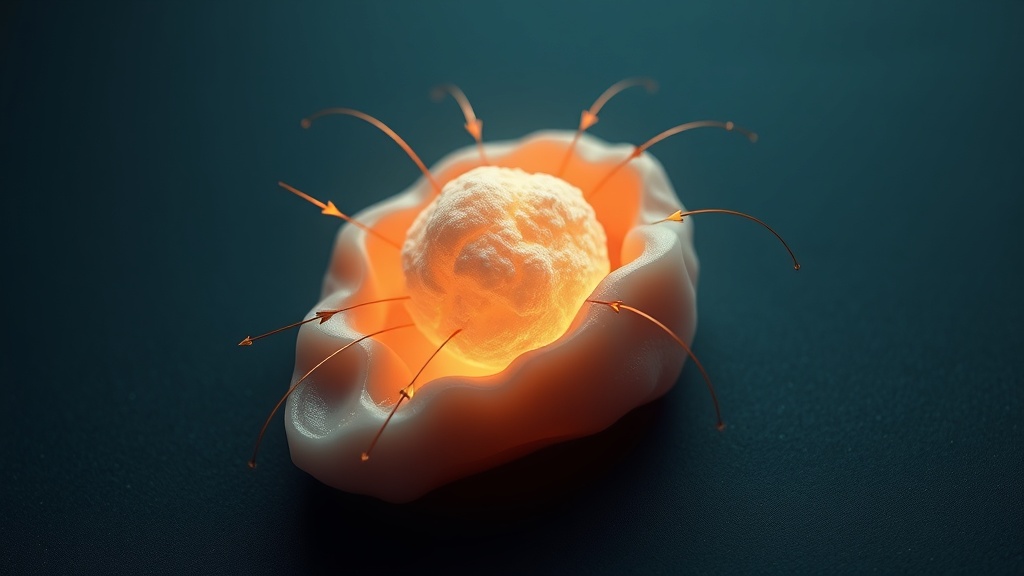 A tonsil stone self-assembling from a person's own debris inside a crypt, with no external source