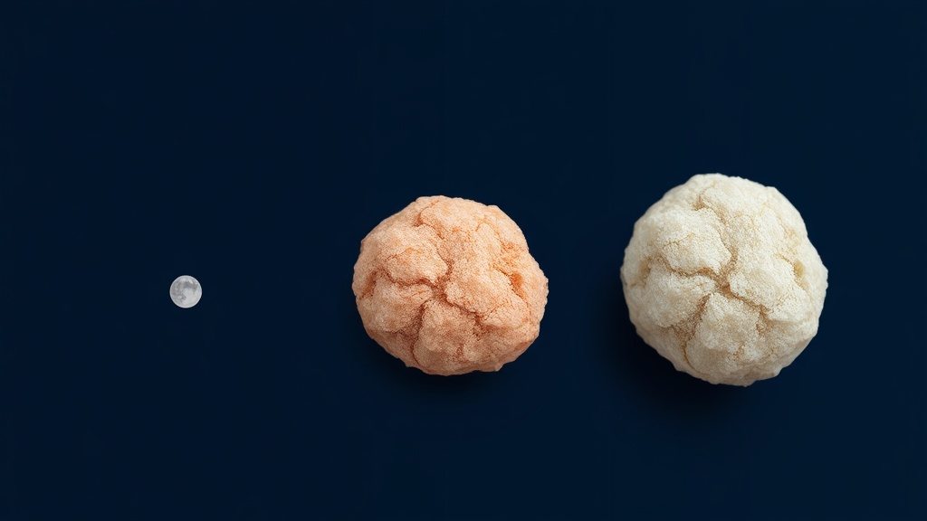 A three-stage progression of a tonsil stone hardening from soft biofilm to calcified concretion