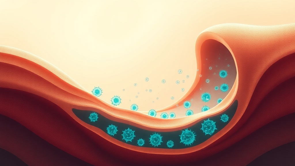 Diagram of the oral dysbiosis cycle showing anaerobic bacteria on the tongue breaking down proteins into volatile sulfur compounds