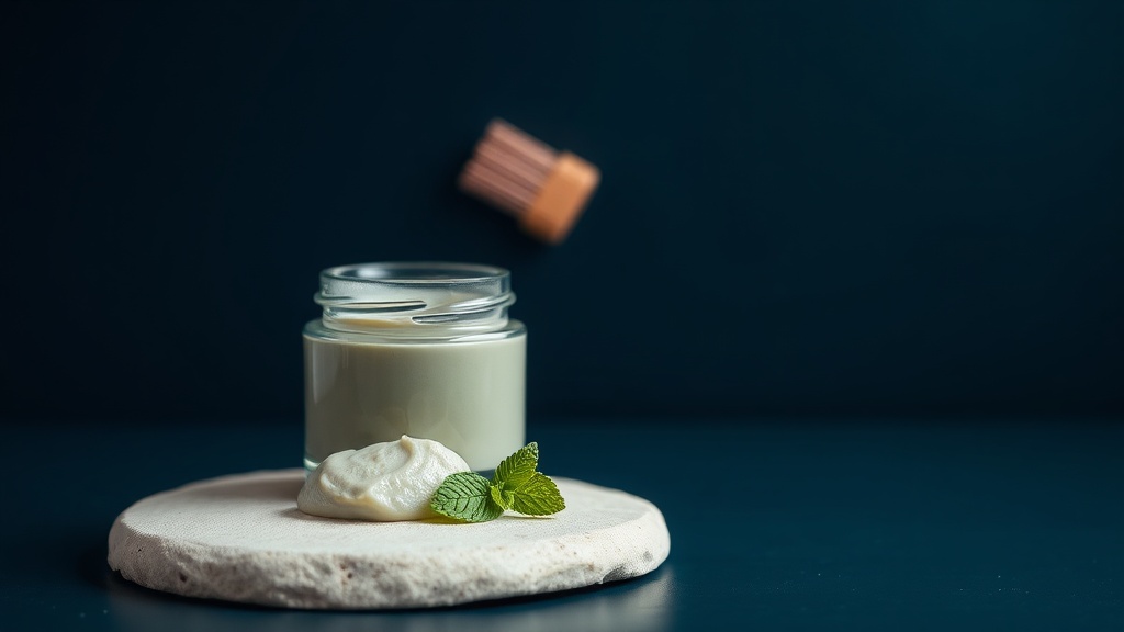 Jar of clay toothpaste with a soft brush
