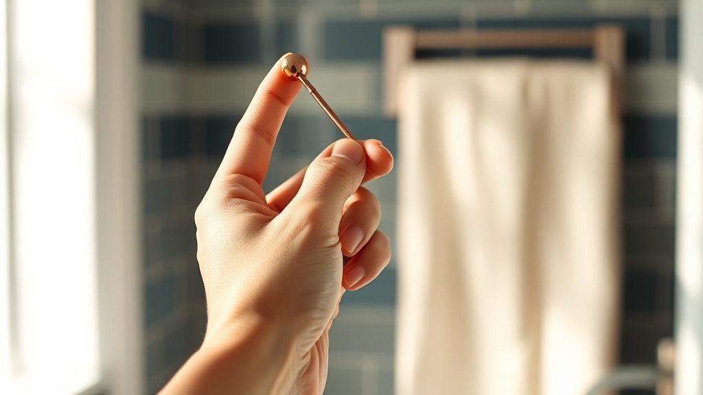 A gum stimulator being used with a light touch along the gumline