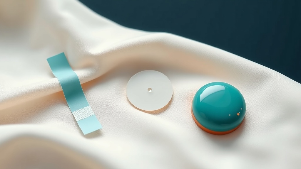 Still-life of different mouth-tape formats showing gentle hypoallergenic strips