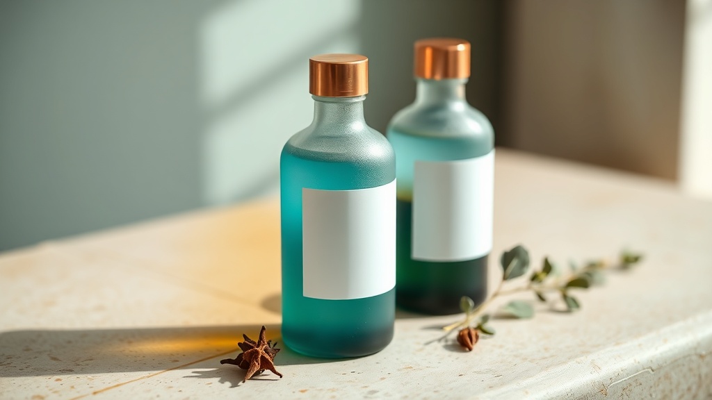 A row of mouthwash rinses grouped by active ingredient