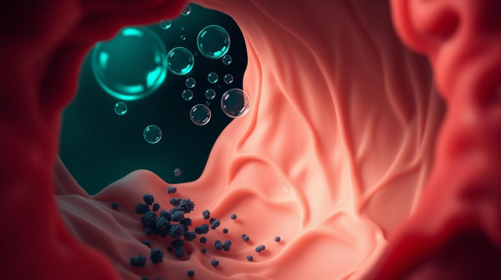 Diagram showing anaerobic bacteria in tonsil crypts that oxygenating rinses aim to disrupt