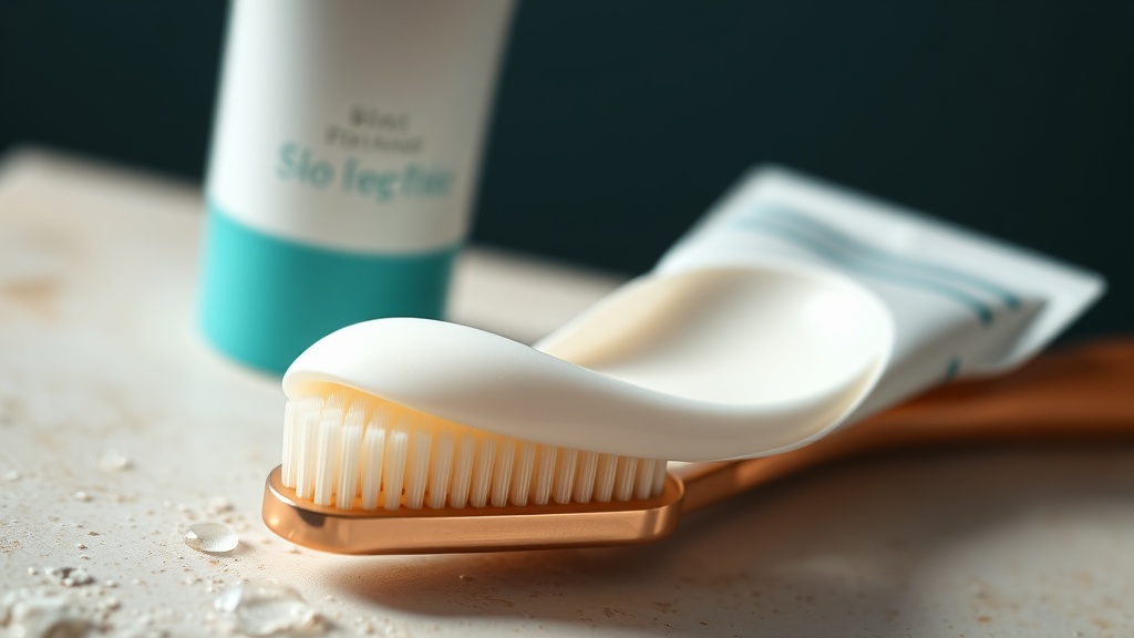 A gentle desensitising toothpaste squeezed onto a soft toothbrush