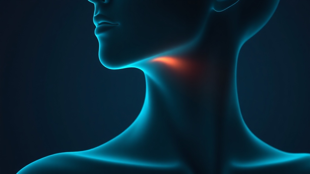 A calm conceptual illustration of the mouth connected to the wider body