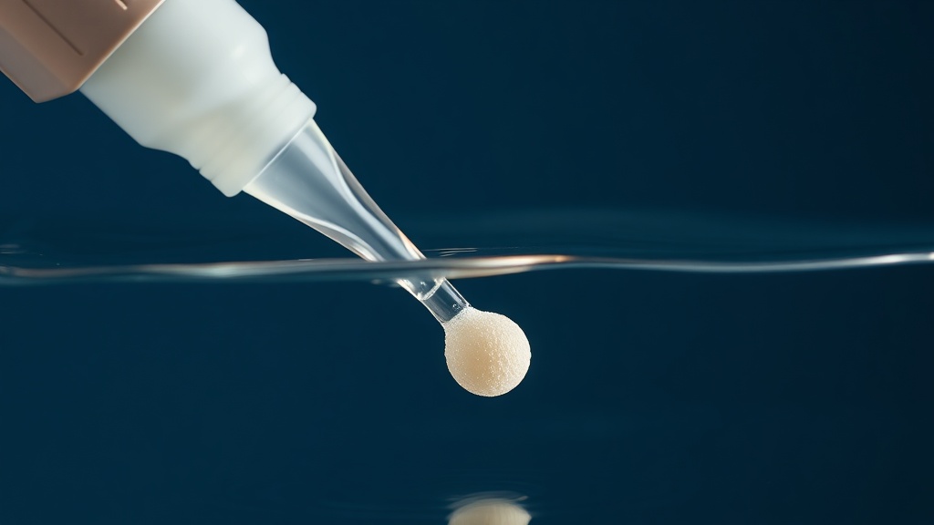A gentle low-pressure water stream clearing debris from a tonsil crypt