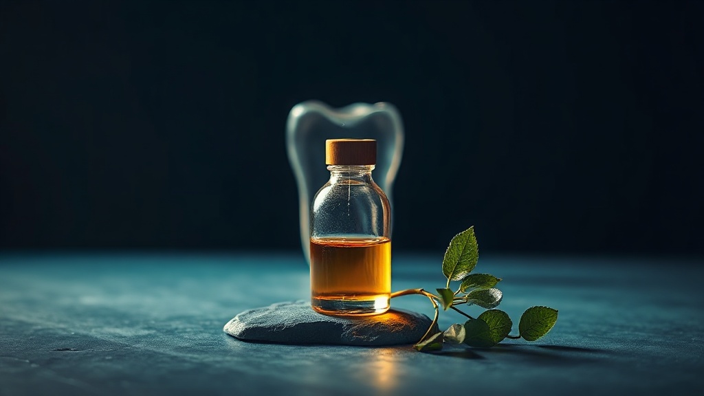 Conceptual still-life of home remedies beside a receded gumline that remains unchanged
