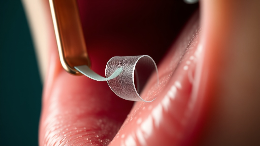 A copper tongue scraper resting on a clean surface
