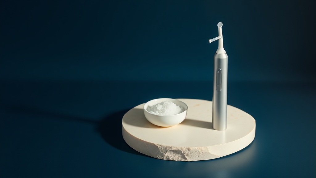The short safe shortlist, a dish of salt and a gentle water flosser, in calm light
