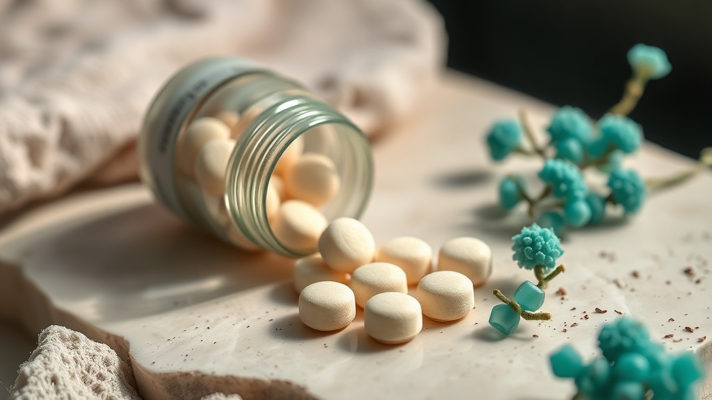 Jar of S. salivarius K12 oral probiotic lozenges used to repopulate the mouth after rinsing
