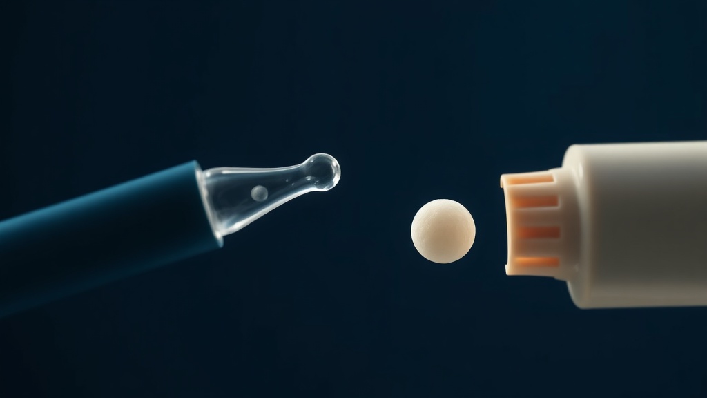 A gentle low-pressure water stream nudging a loosened tonsil stone toward the throat