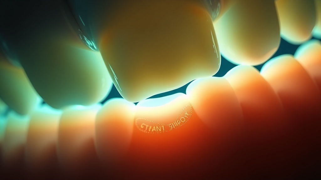 Conceptual illustration of a gumline stabilised without surgery
