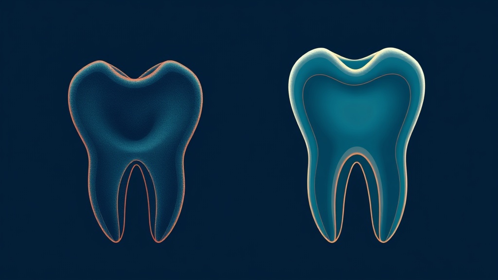 A cavity being professionally restored versus early decay remineralizing at home