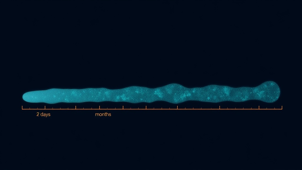A timeline showing remineralization measured over weeks and months, not two days