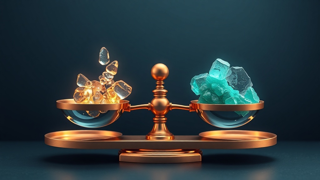A balance scale showing acid demineralization against mineral remineralization of enamel