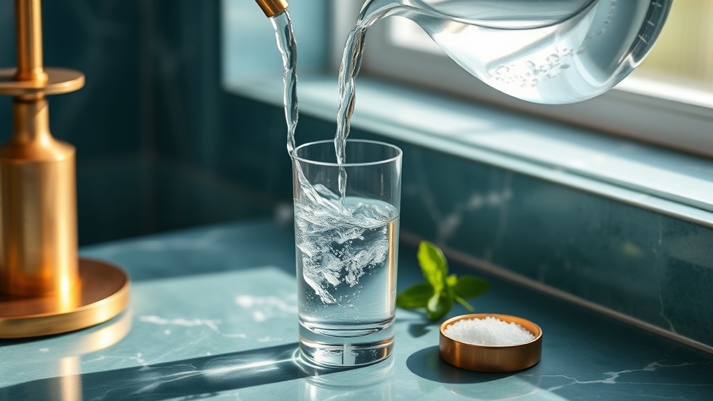 A glass of water and a gentle irrigator as everyday tonsil-stone prevention habits