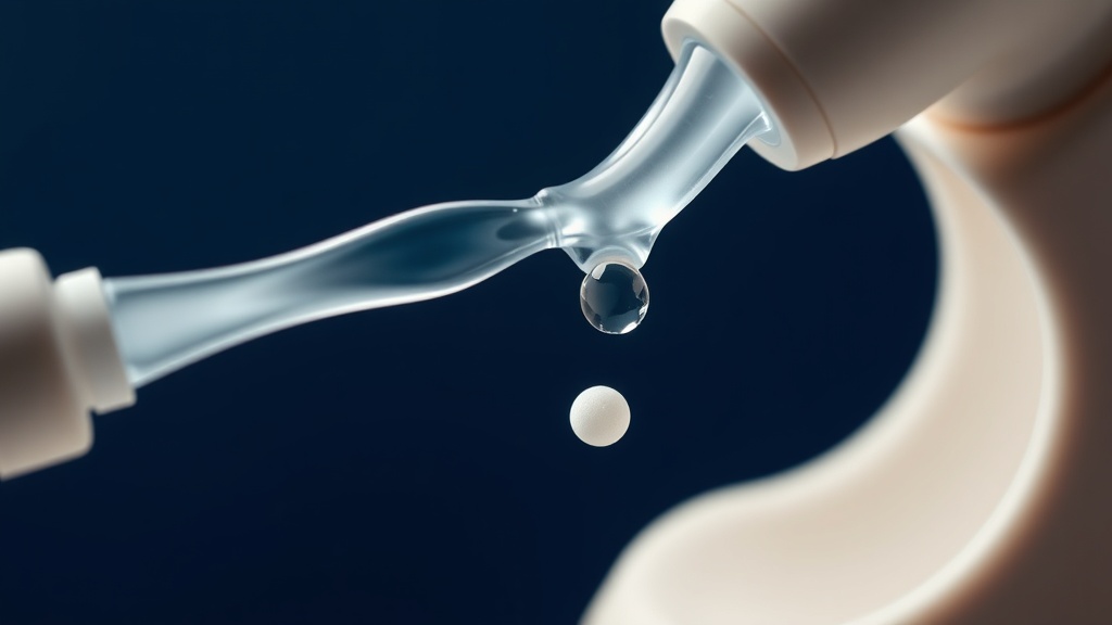 A gentle low-pressure water stream flushing a stone from a tonsil crypt