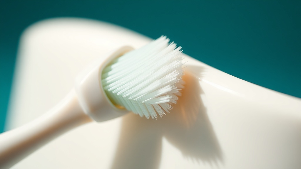 Diagram of correct gentle brushing angle at the gum line
