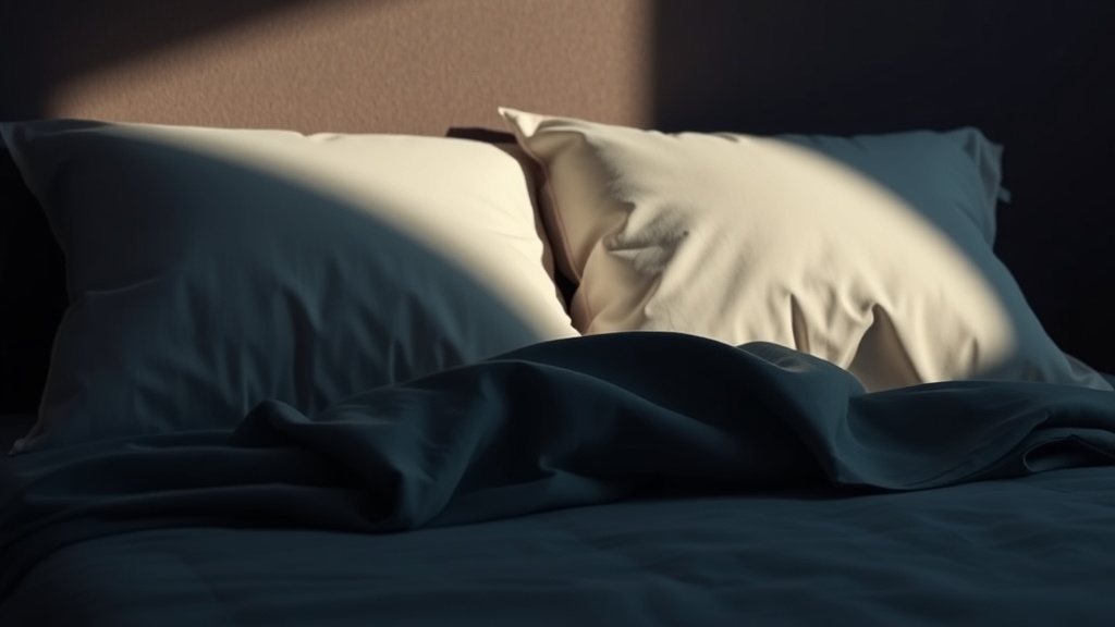 A person resting with head raised on pillows and a cold compress against the cheek
