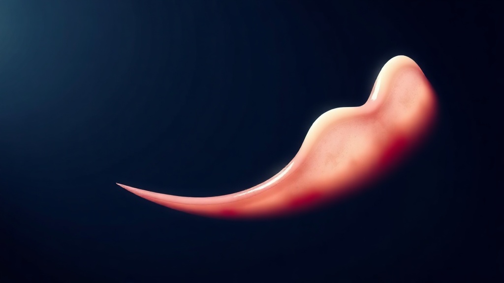 A gumline transitioning from inflamed to healthy