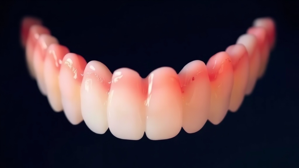 Conceptual illustration of a gumline moving from healthy to inflamed and back to healthy