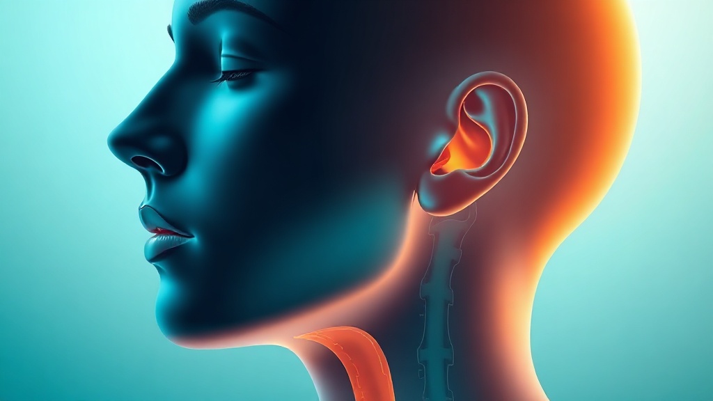 Conceptual illustration of the airway and oropharyngeal muscles that myofunctional therapy retrains