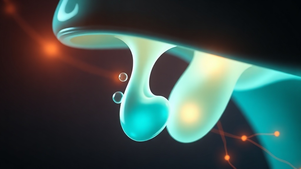 A luminous conceptual illustration of salivary glands being signalled to release saliva