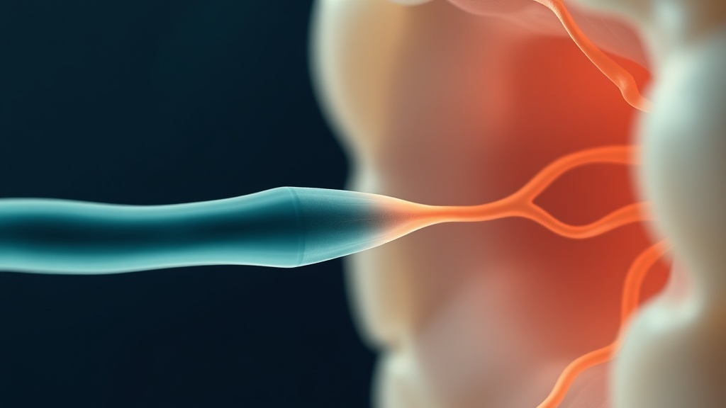 Diagram of potassium ions gathering around a dentine nerve ending and quieting its signal