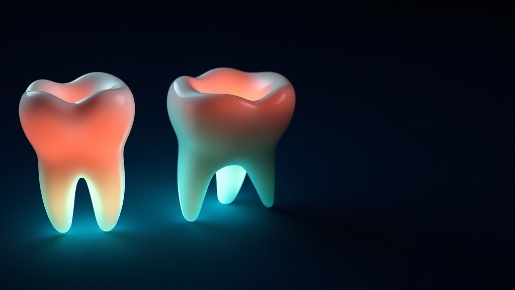 A graduated illustration of gum recession progressing through stages on a tooth