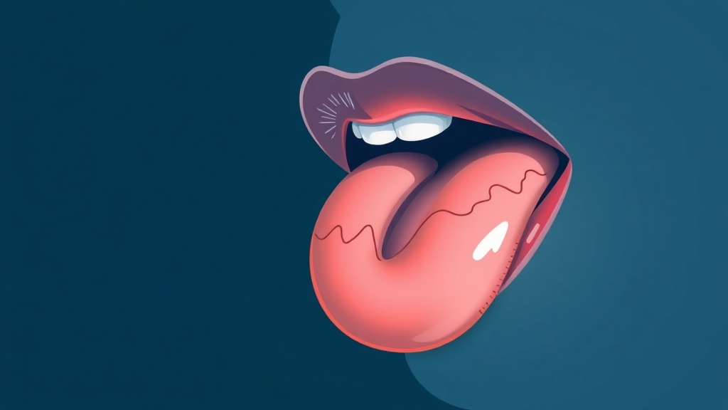 Conceptual illustration of a soothed, calm tongue surface