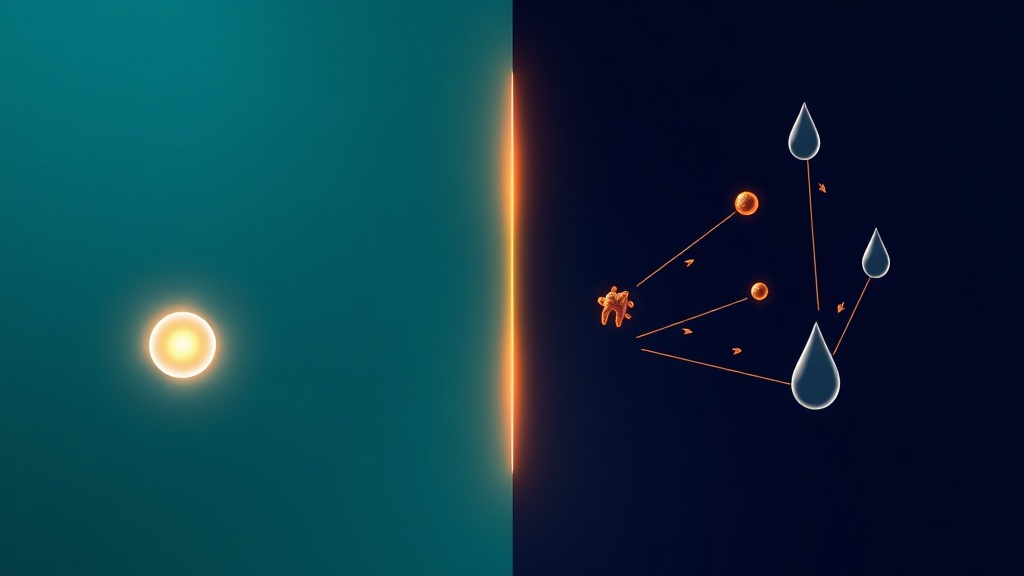 Illustration comparing a sodium fluoride molecule doing one job and a stannous fluoride molecule doing several
