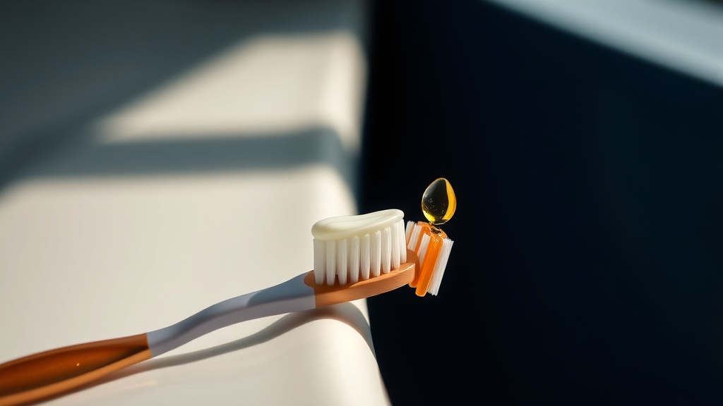 Tea tree toothpaste being spat out, illustrating do-not-swallow safety