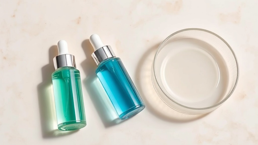 A row of unlabeled whitening gel droppers beside a clear dental tray