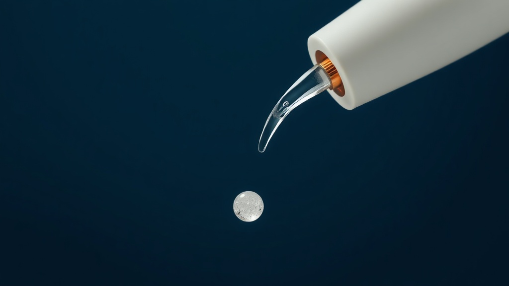 A low-pressure water flosser tip clearing a tonsil crypt