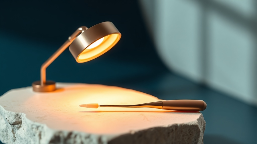 A soft rubber-tipped pick and dental mirror for safe tonsil stone removal