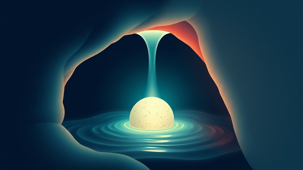 A wedged tonsil stone loosening under a gentle low-pressure water stream