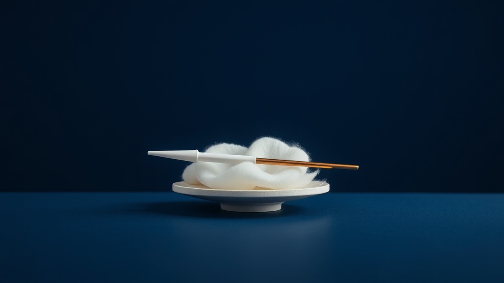 A split still-life contrasting home tools with a clinical setting