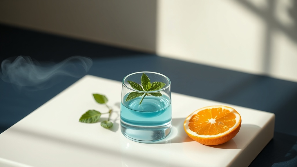 A serene still life suggesting attentive awareness of breath and freshness