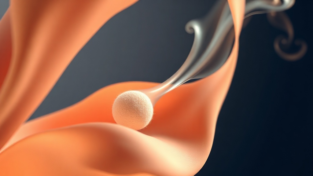 Wisps of sulfur gas rising from a tonsil stone inside a crypt