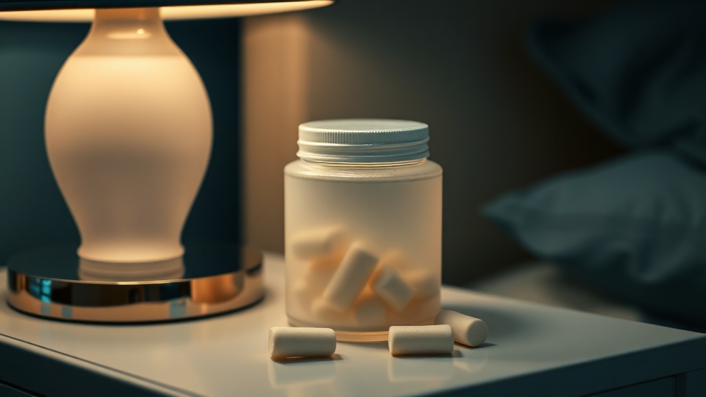 A jar of S. salivarius K12 probiotic lozenges used to support the overnight oral microbiome
