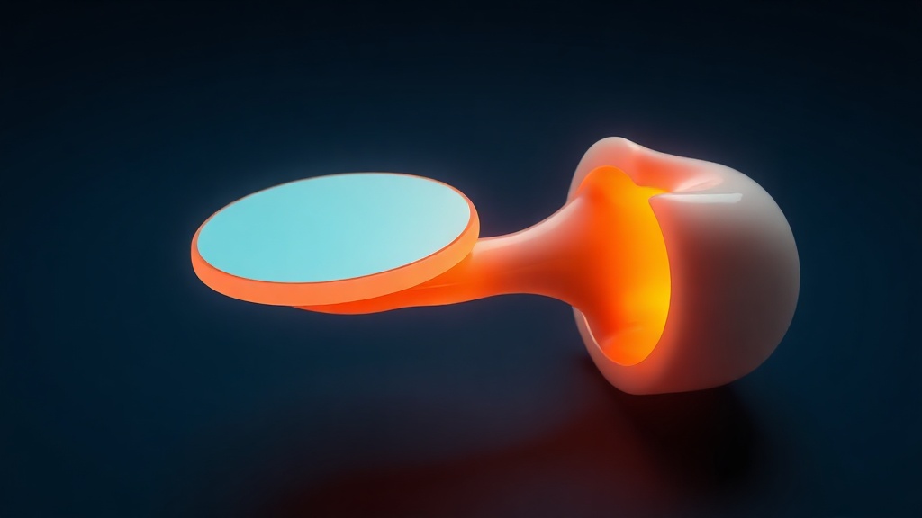 A cushioning disc slipping off and back onto the rounded end of the jaw bone